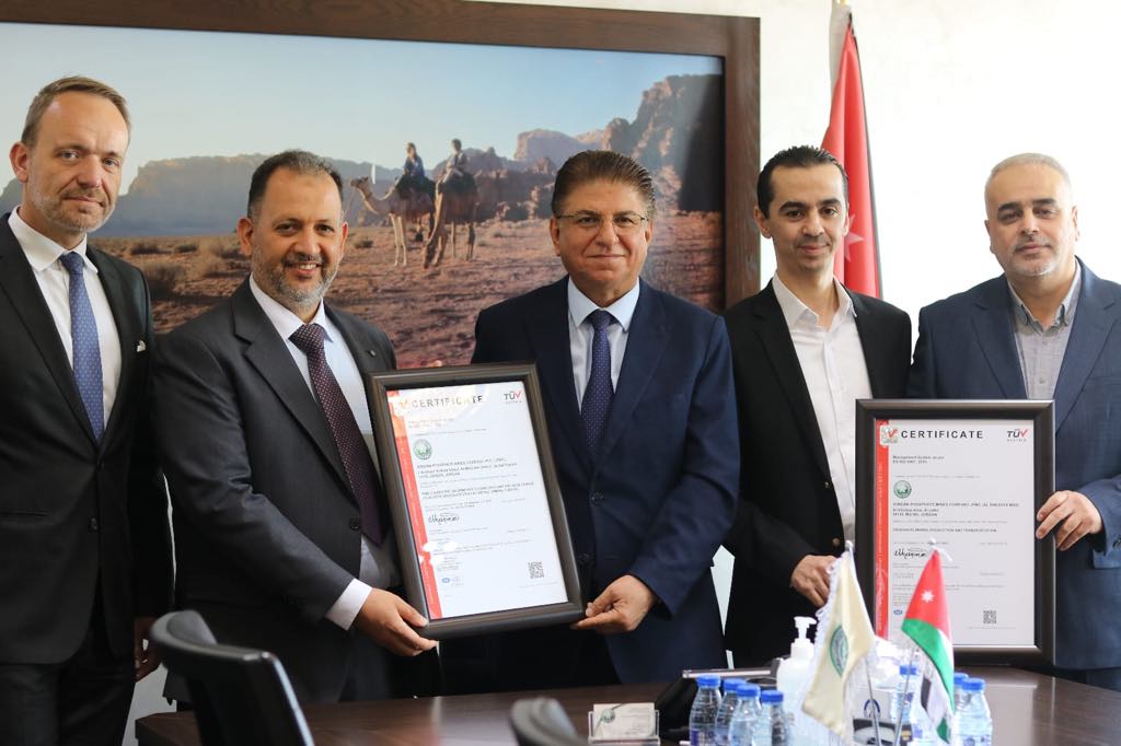 Jordan Phosphate Mines Company Receives ISO Certifications in Quality and Information Security